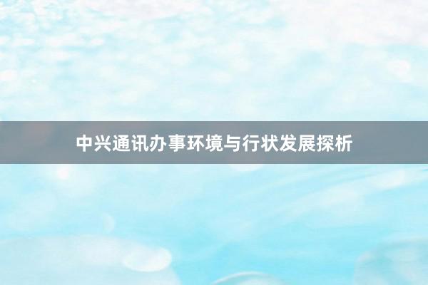 中兴通讯办事环境与行状发展探析